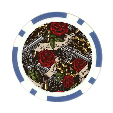 Seamless Vector Pattern Poker Chip Card Guard (10 pack) from ArtsNow.com Front
