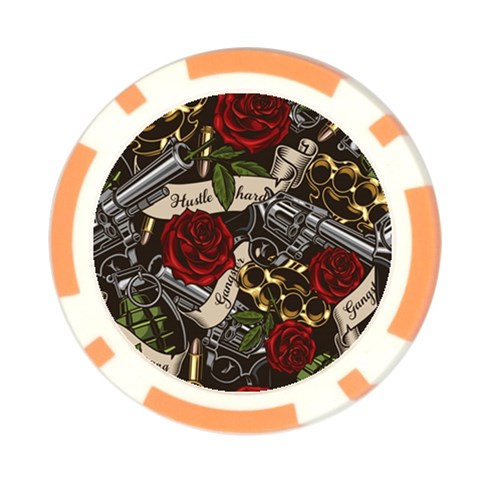Seamless Vector Pattern Poker Chip Card Guard (10 pack) from ArtsNow.com Front
