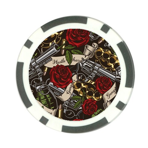 Seamless Vector Pattern Poker Chip Card Guard (10 pack) from ArtsNow.com Back