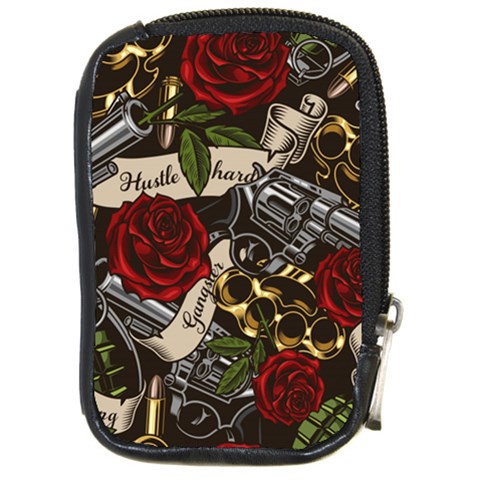 Seamless Vector Pattern Compact Camera Leather Case from ArtsNow.com Front