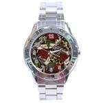 Seamless Vector Pattern Stainless Steel Analogue Watch