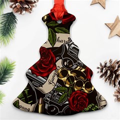 Seamless Vector Pattern Christmas Tree Ornament (Two Sides) from ArtsNow.com Back