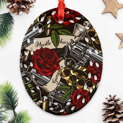 Seamless Vector Pattern Ornament (Oval Filigree) from ArtsNow.com Front