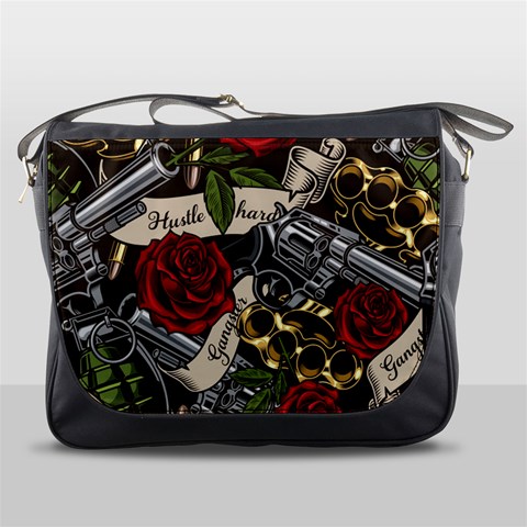 Seamless Vector Pattern Messenger Bag from ArtsNow.com Front