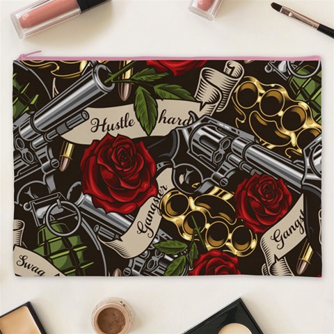 Seamless Vector Pattern Cosmetic Bag (XXXL) from ArtsNow.com Front