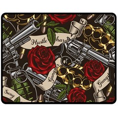 Seamless Vector Pattern Double Sided Fleece Blanket (Medium)  from ArtsNow.com 58.8 x47.4  Blanket Back
