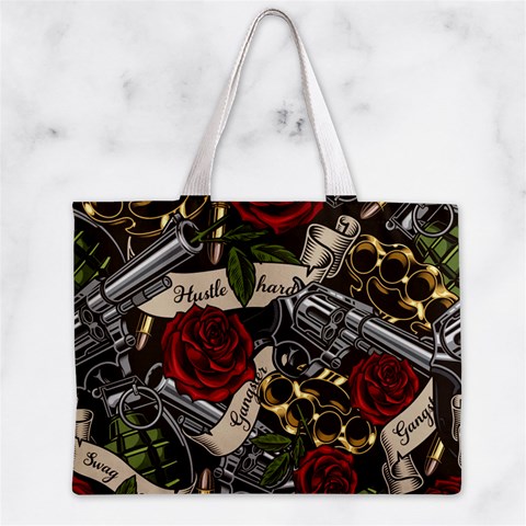 Seamless Vector Pattern Zipper Mini Tote Bag from ArtsNow.com Front
