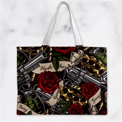 Seamless Vector Pattern Zipper Mini Tote Bag from ArtsNow.com Front