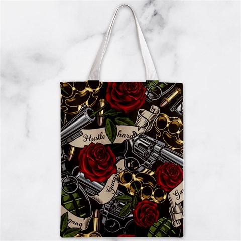 Seamless Vector Pattern Zipper Classic Tote Bag from ArtsNow.com Back