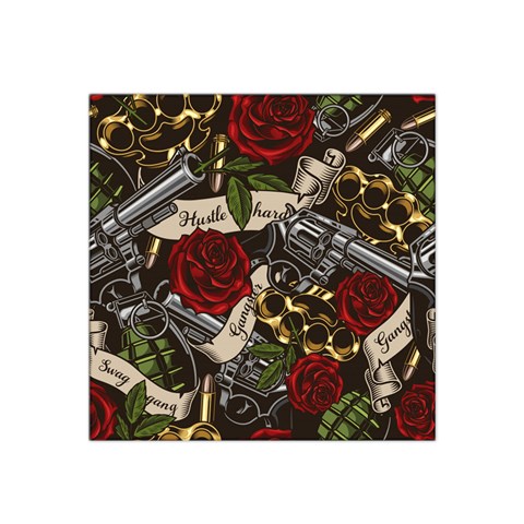 Seamless Vector Pattern Satin Bandana Scarf from ArtsNow.com Front