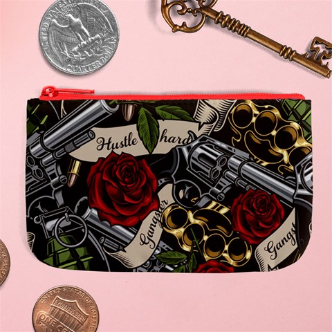 Seamless Vector Pattern Large Coin Purse from ArtsNow.com Front