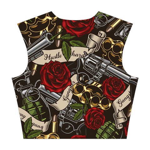 Seamless Vector Pattern Cotton Crop Top from ArtsNow.com Back