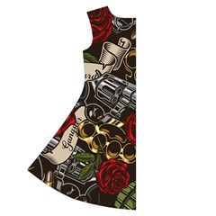 Seamless Vector Pattern Short Sleeve V Back Left