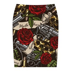 Seamless Vector Pattern Midi Wrap Pencil Skirt from ArtsNow.com Back