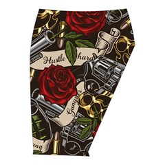 Seamless Vector Pattern Midi Wrap Pencil Skirt from ArtsNow.com  Front Right 