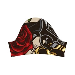 Seamless Vector Pattern Kids  Short Sleeve Velvet Dress from ArtsNow.com Left Sleeve