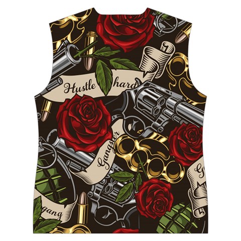 Seamless Vector Pattern Women s Button Up Vest from ArtsNow.com Back