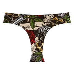 Seamless Vector Pattern Cross Back Hipster Bikini Set from ArtsNow.com Front Under