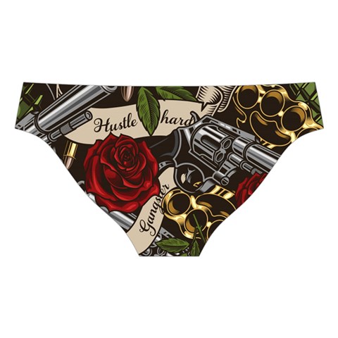 Seamless Vector Pattern Cross Back Hipster Bikini Set from ArtsNow.com Back Under