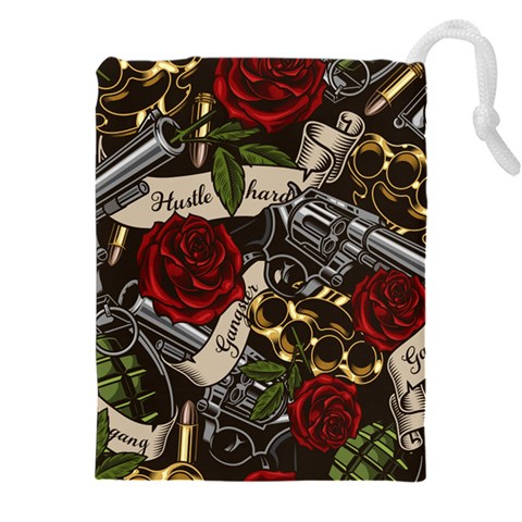 Seamless Vector Pattern Drawstring Pouch (4XL) from ArtsNow.com Front