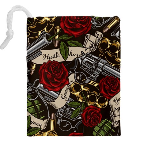 Seamless Vector Pattern Drawstring Pouch (4XL) from ArtsNow.com Back