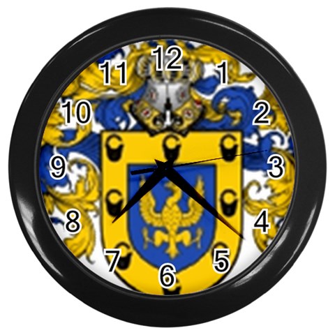 Soto Coat of Arm Wall Clock (Black) from ArtsNow.com Front