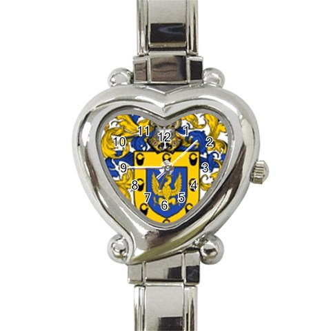 Soto Coat of Arm Heart Italian Charm Watch from ArtsNow.com Front