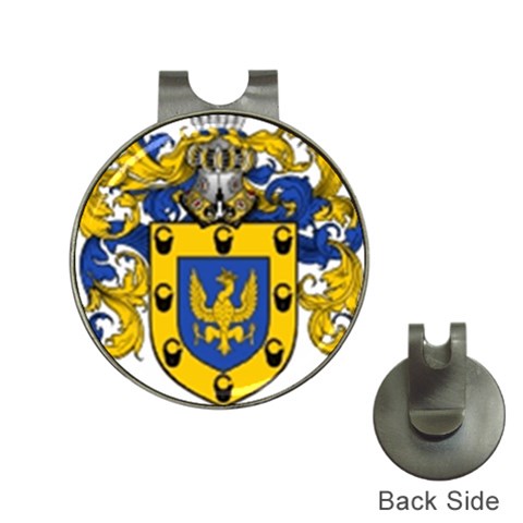 Soto Coat of Arm Hat Clips with Golf Markers from ArtsNow.com Front