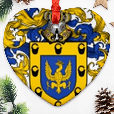 Soto Coat of Arm Heart Ornament (Two Sides) from ArtsNow.com Back
