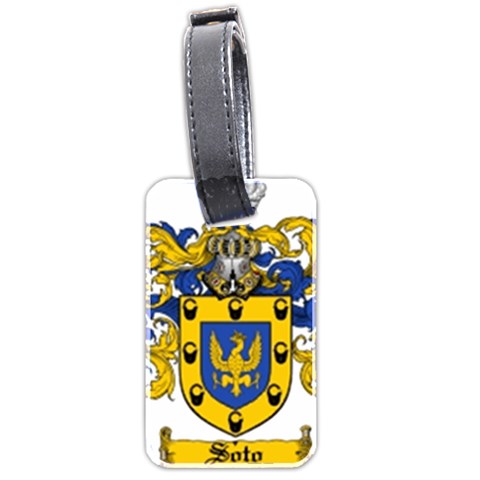 Soto Coat of Arm Luggage Tag (two sides) from ArtsNow.com Front