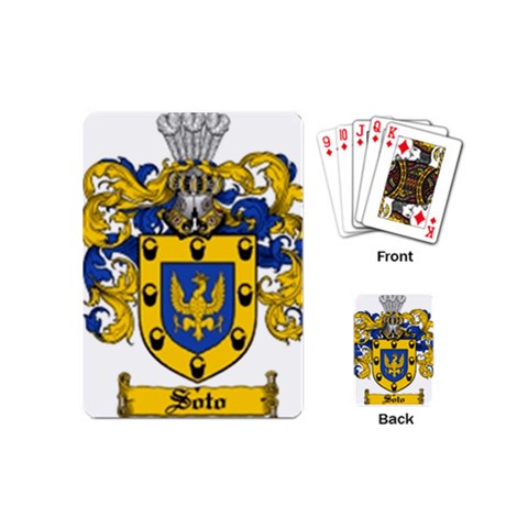 Soto Coat of Arm Playing Cards Single Design (Mini) from ArtsNow.com Back