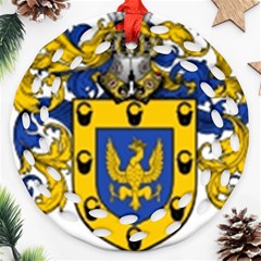 Soto Coat of Arm Round Filigree Ornament (Two Sides) from ArtsNow.com Front