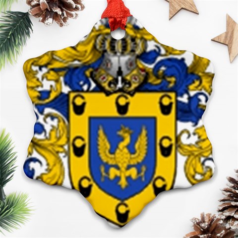 Soto Coat of Arm Snowflake Ornament (Two Sides) from ArtsNow.com Front