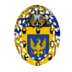 Soto Coat of Arm Oval Filigree Ornament (Two Sides)