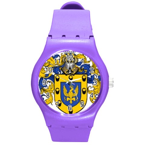 Soto Coat of Arm Round Plastic Sport Watch (M) from ArtsNow.com Front