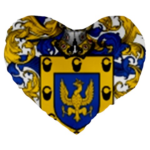 Soto Coat of Arm Large 19  Premium Heart Shape Cushions from ArtsNow.com Front