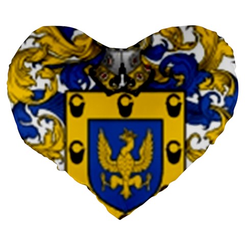 Soto Coat of Arm Large 19  Premium Heart Shape Cushions from ArtsNow.com Back