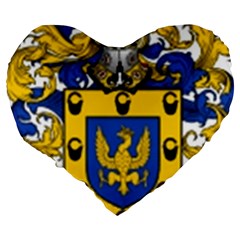 Soto Coat of Arm Large 19  Premium Heart Shape Cushions from ArtsNow.com Back