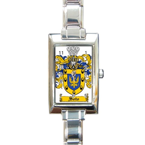Soto Coat of Arm Rectangle Italian Charm Watch from ArtsNow.com Front