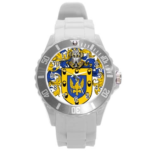 Soto Coat of Arm Round Plastic Sport Watch (L) from ArtsNow.com Front