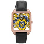 Soto Coat of Arm Rose Gold Leather Watch 