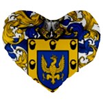Soto Coat of Arm Large 19  Premium Flano Heart Shape Cushions