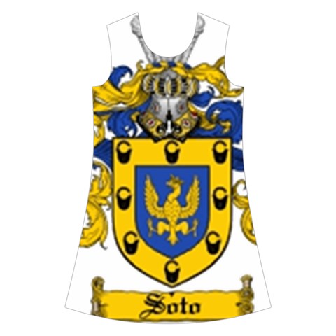 Soto Coat of Arm Kids  Short Sleeve Velvet Dress from ArtsNow.com Front