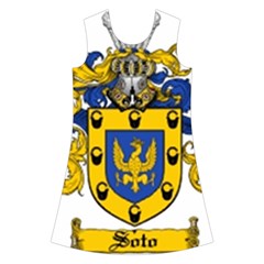 Soto Coat of Arm Kids  Short Sleeve Velvet Dress from ArtsNow.com Front