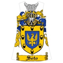 Soto Coat of Arm Kids  Short Sleeve Velvet Dress from ArtsNow.com Back