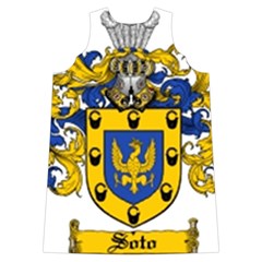 Soto Coat of Arm Velvet Long Sleeve Shoulder Cutout Dress from ArtsNow.com Back
