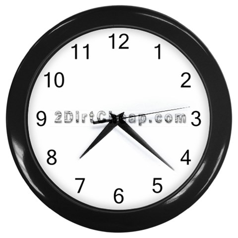 2 dirtcheap index Wall Clock (Black) from ArtsNow.com Front