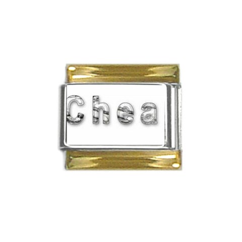 2 dirtcheap index Gold Trim Italian Charm (9mm) from ArtsNow.com Front