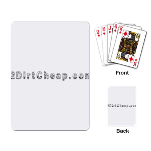 2 dirtcheap index Playing Cards Single Design from ArtsNow.com Back