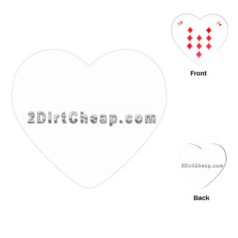 2 dirtcheap index Playing Cards (Heart) from ArtsNow.com Front